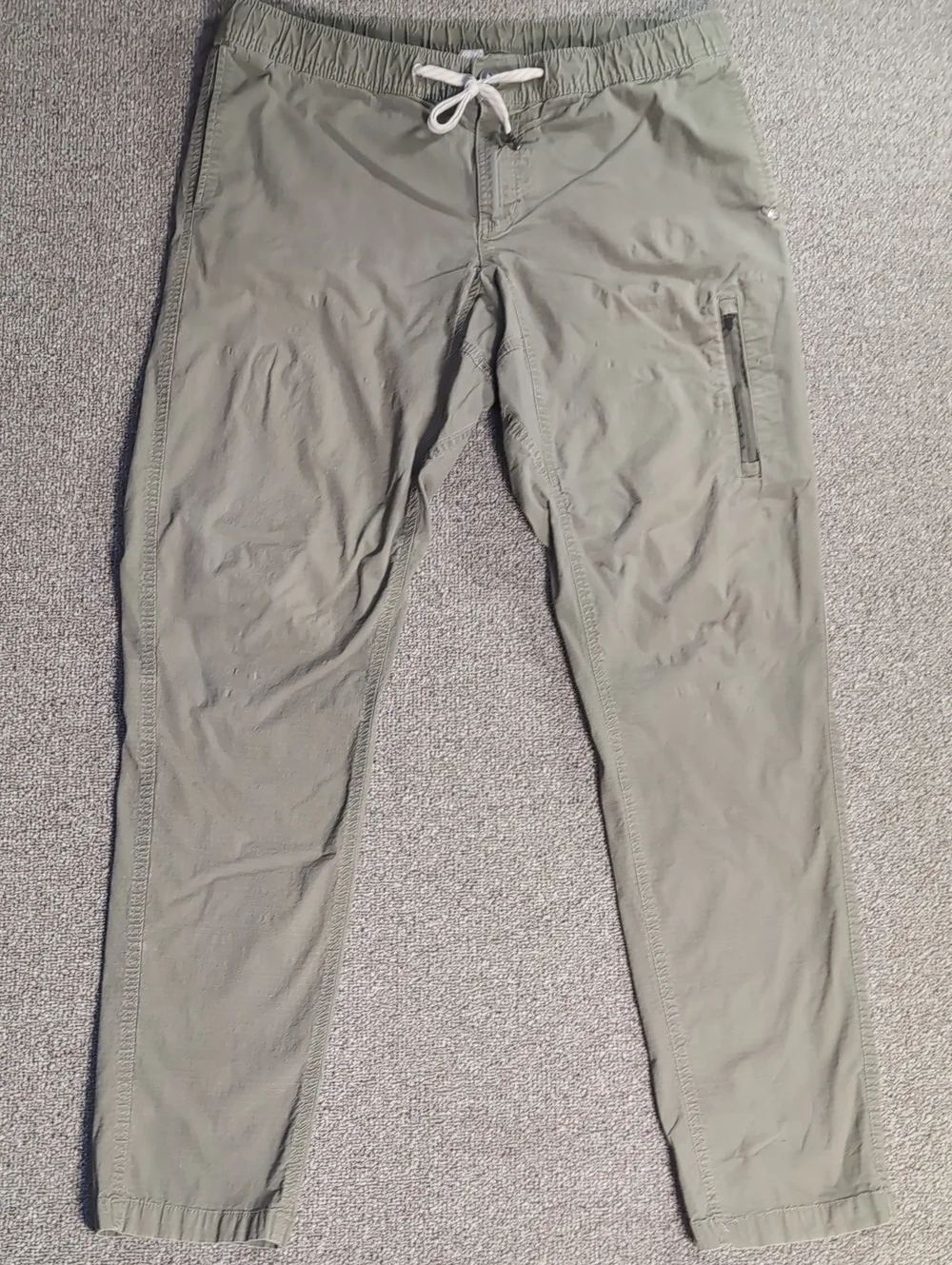 Vuori Ripstop Climber Pants Size XL Elastic Waist Outdoor Hike Light Olive Green